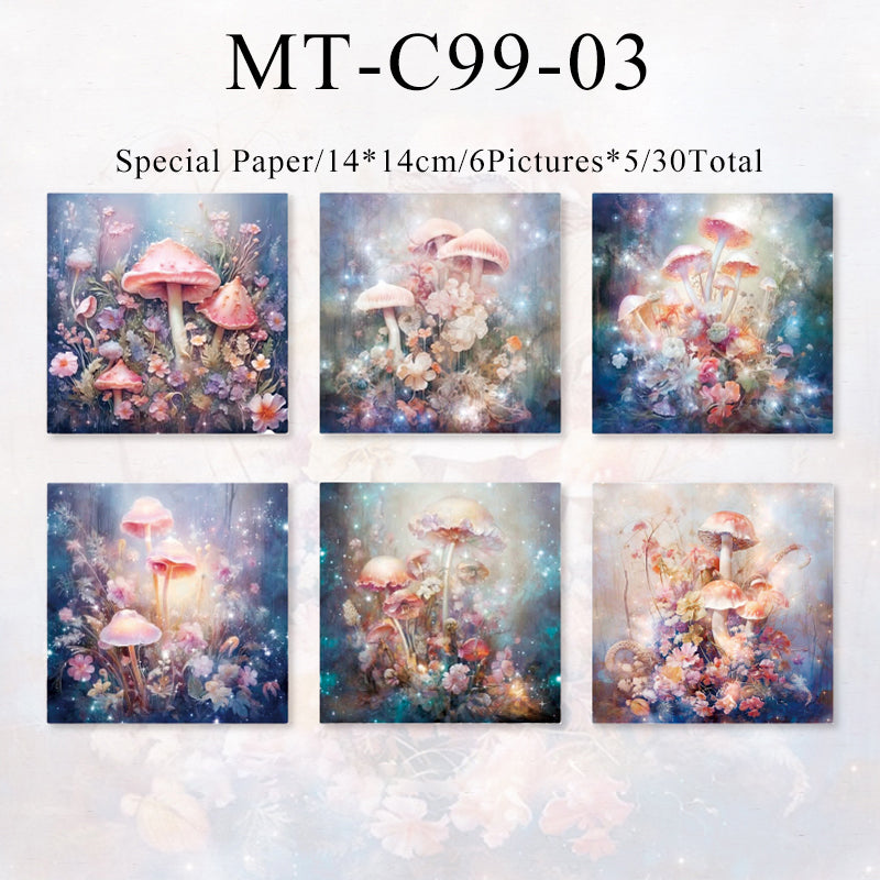 30PCS Love letter of starry sky series material paper