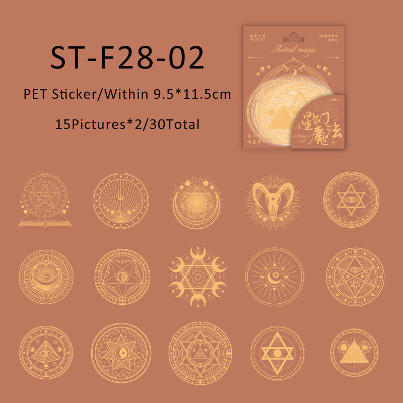 30PCS Star secret language series sticker