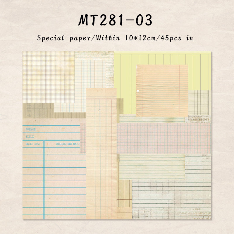 45PCS Stop Time Series material paper