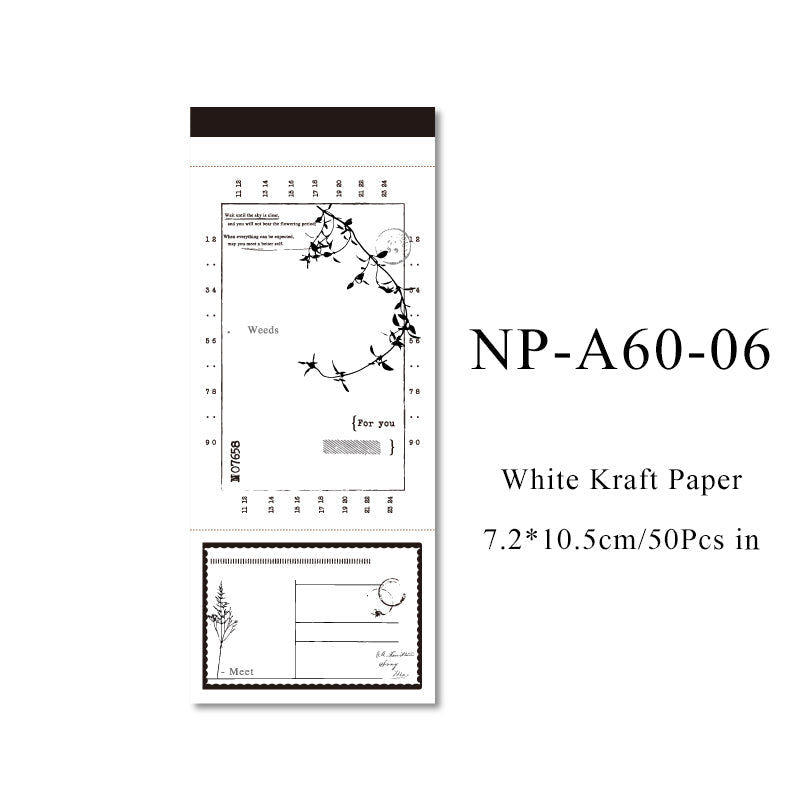 50PCS Time of year series note paper