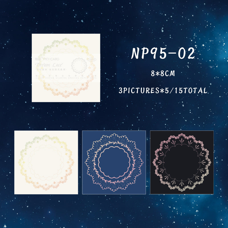 15PCS Night streamer series note paper