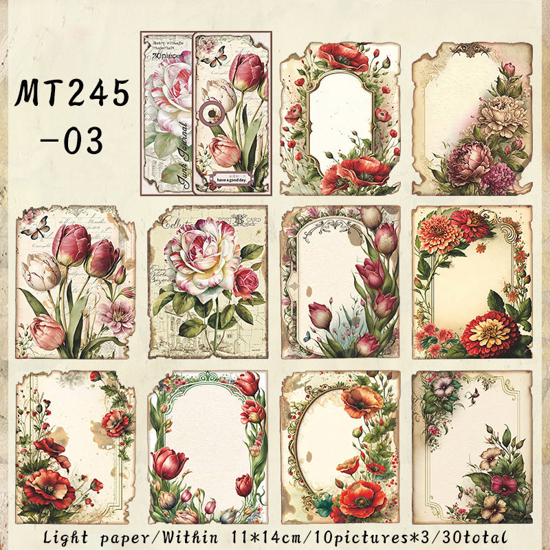 30PCS The Lost Garden series material paper