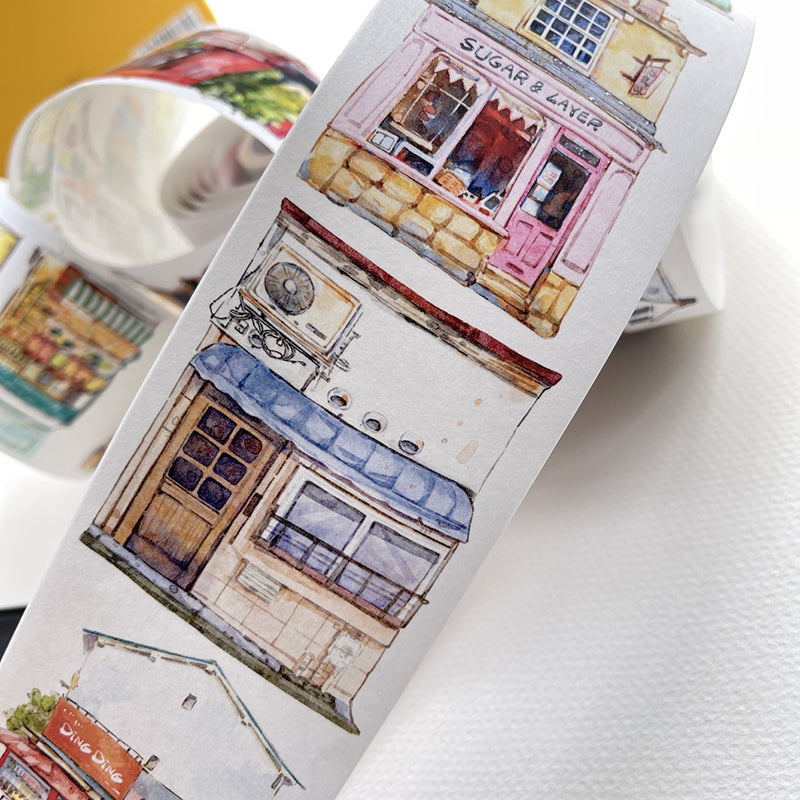 6.5cm*166cm Small house Washi/PET tape