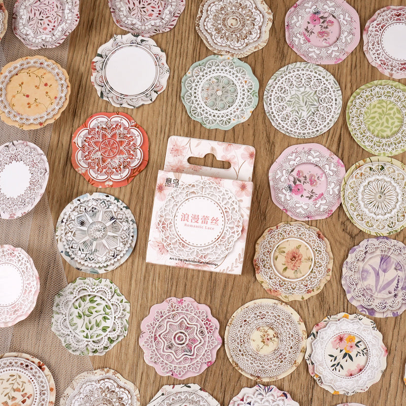 46PCS Romantic lace Series sticker