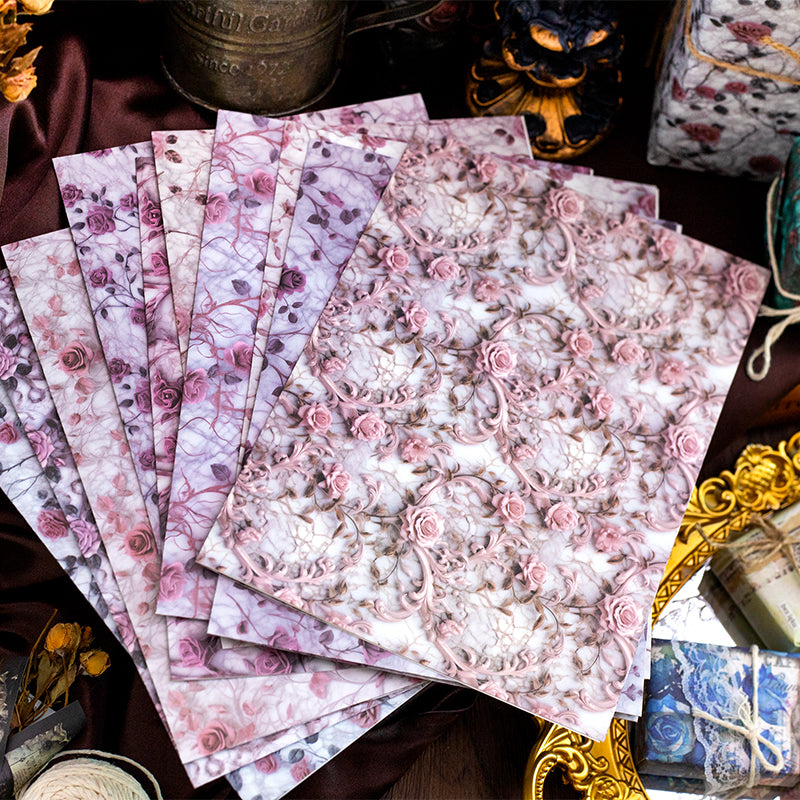 10PCS Garden of Versailles series material paper