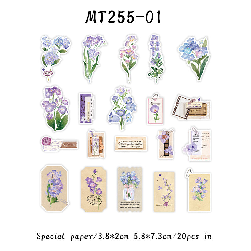 20PCS Bouquet Love series material paper