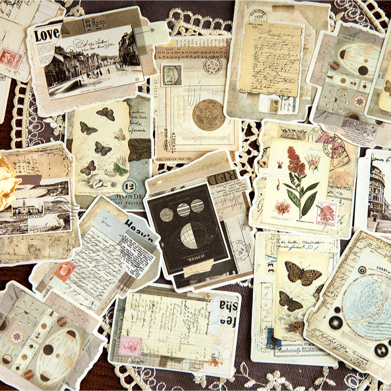 30PCS Vintage collage series material paper