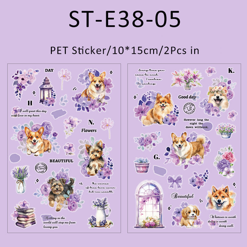 2PCS Pet Garden series sticker