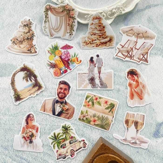 Seaside Wedding Sticker 20PCS