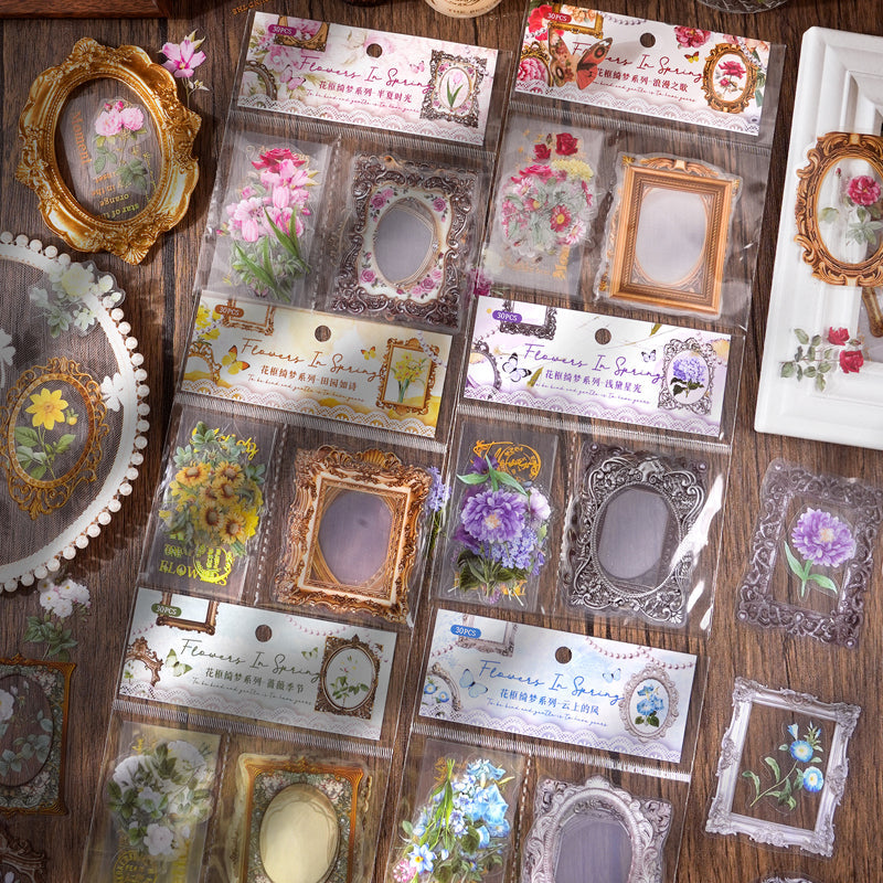 30PCS Flower frame dream series sticker