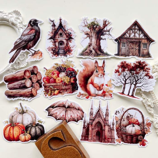 Gothic Autumn Stickers 12PCS