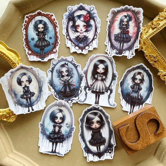 Gothic Mirror Sticker 9PCS