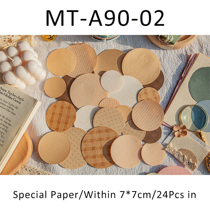 24PCS Poetic series material paper