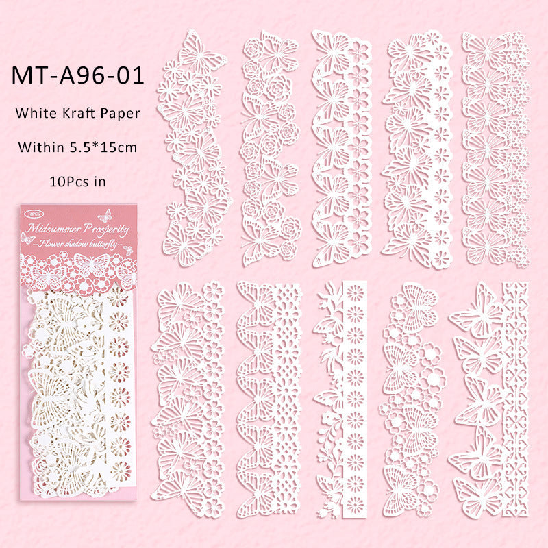 10PCS Midsummer boom series material paper