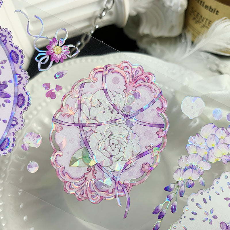 6cm*100cm Wisteria lace PET Shell light tape