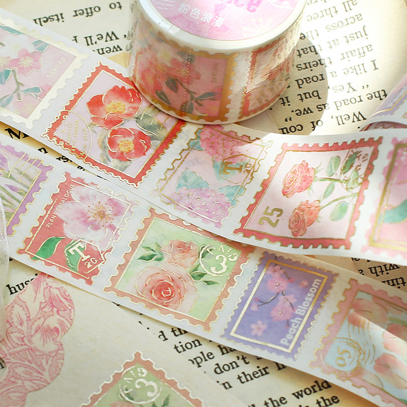 1Pcs Flower Post Office series washi tape