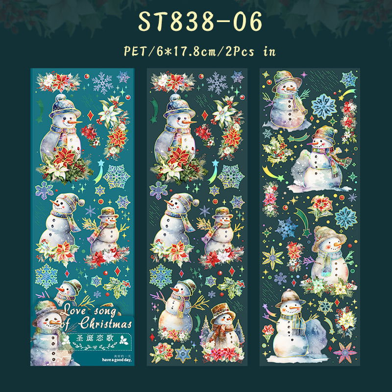 2PCS Love song of Christmas series sticker