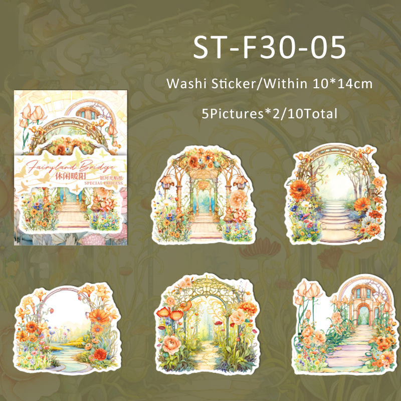 10PCS Fairyland Bridge series sticker