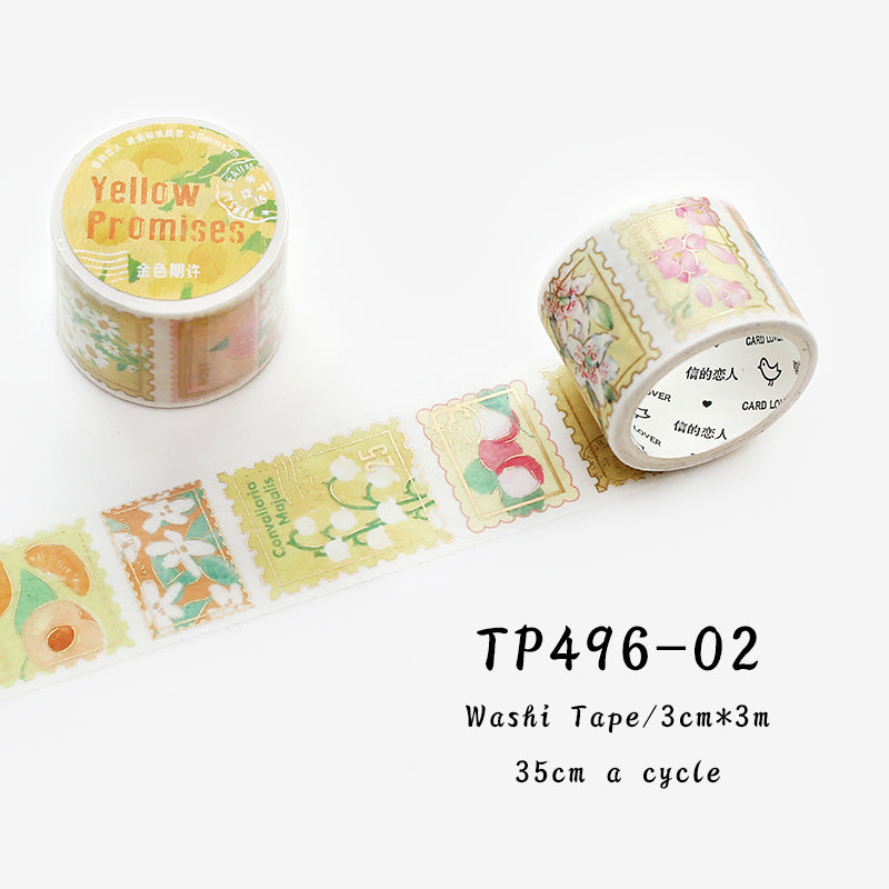 1Pcs Flower Post Office series washi tape