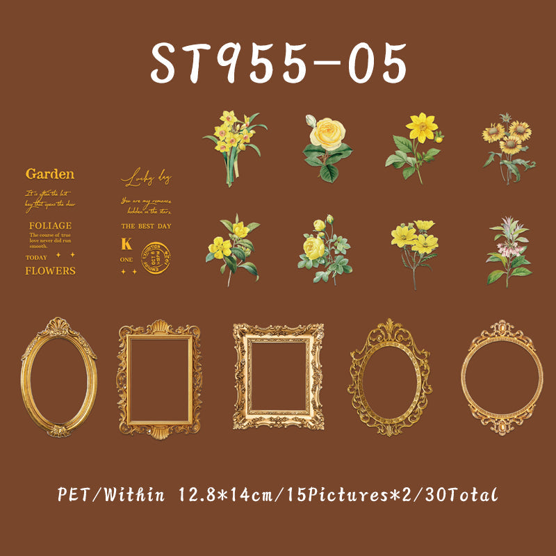 30PCS Flower frame dream series sticker