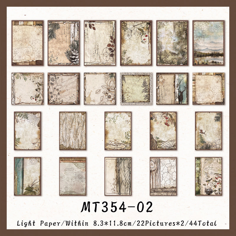 44PCS Pinellia Fairy Tales series material paper