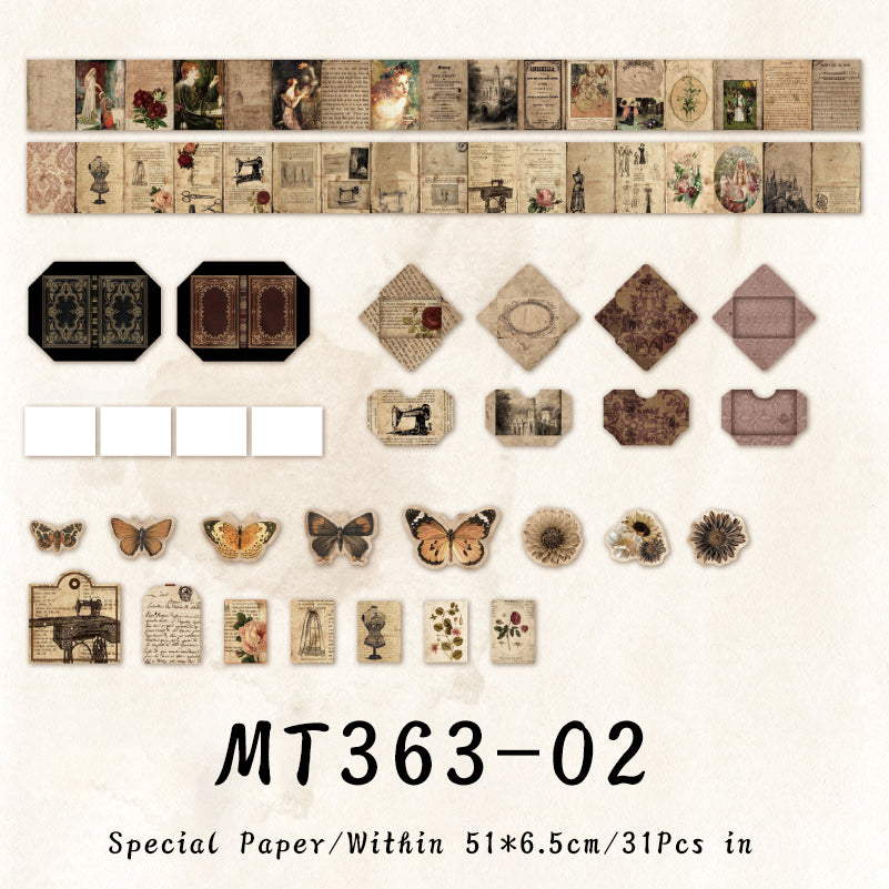 31PCS Pocket Times series material paper