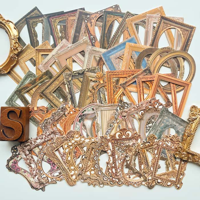 Vintage Art Frame Paper 60PCS