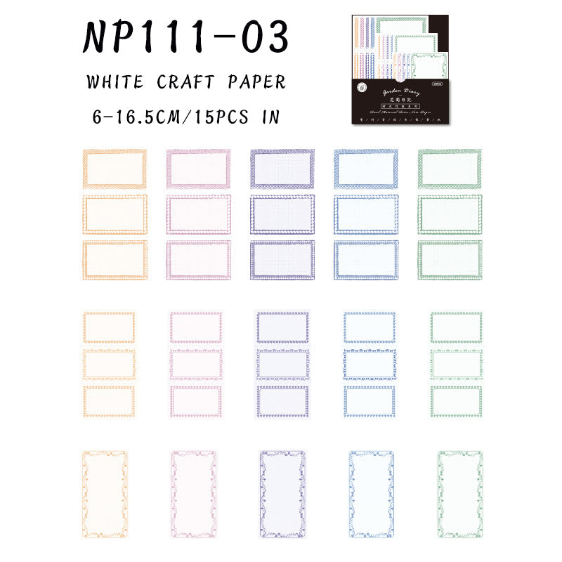 15PCS Time Messenger Series note paper