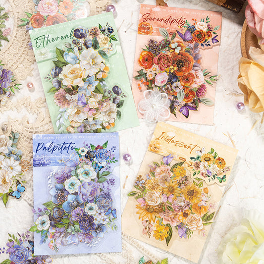 10PCS Mountain flower romantic series sticker