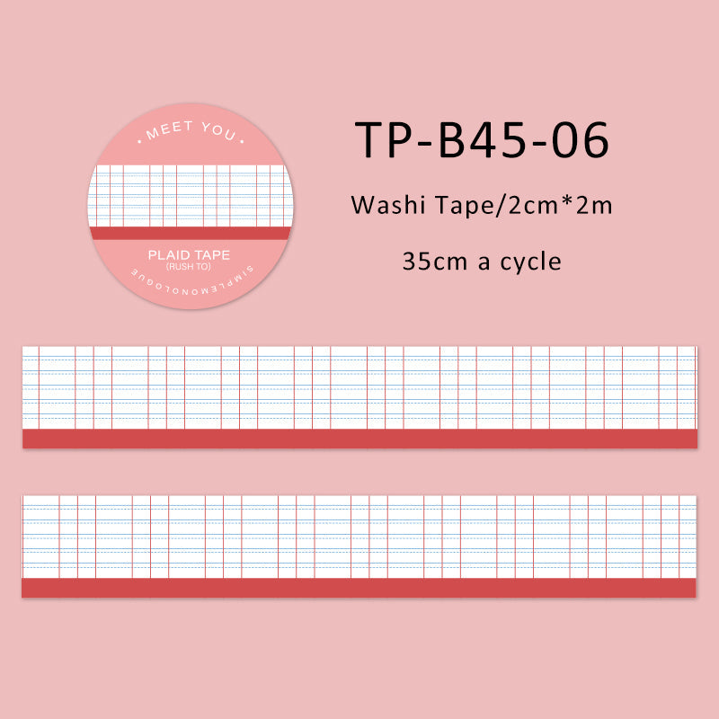 Reduced monologue series washi tape