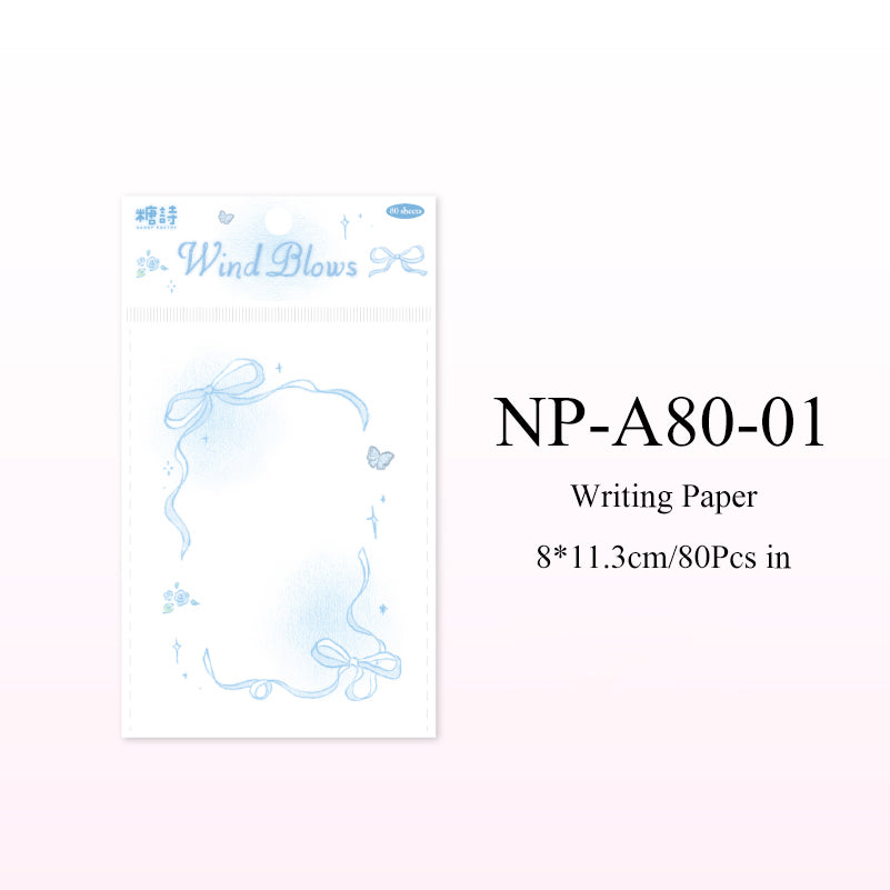 80PCS Heart Waltz series note paper