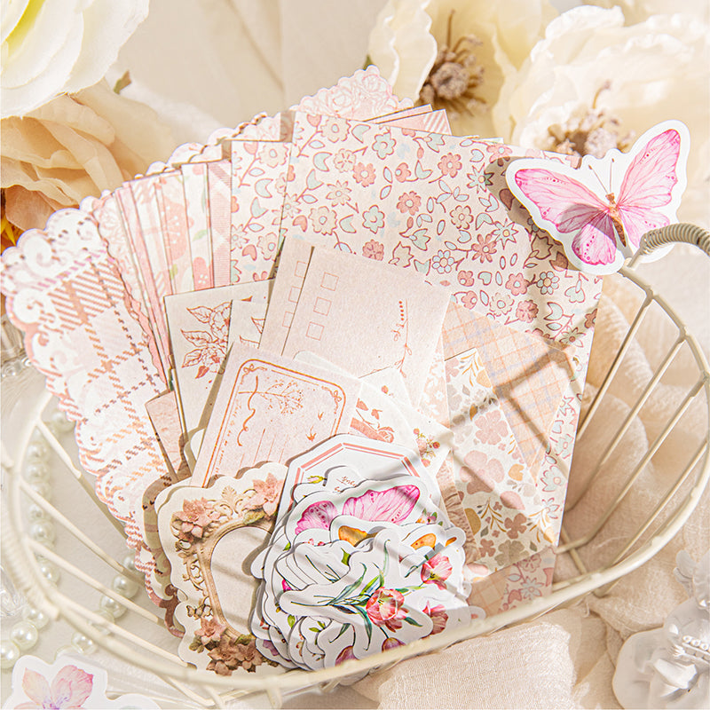 100PCS Flower Post Office series material paper set