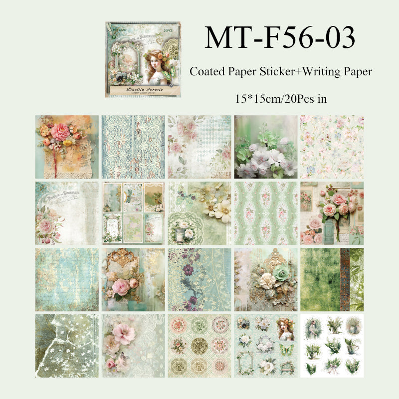 20PCS Dream Garden Series material paper set