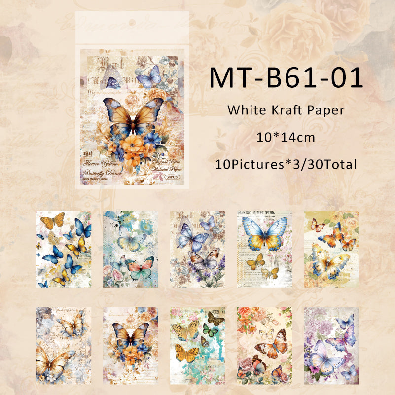 30PCS Vintage Memory Series Material paper