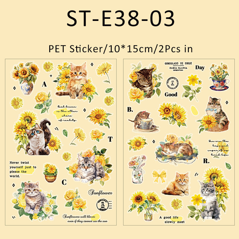 2PCS Pet Garden series sticker