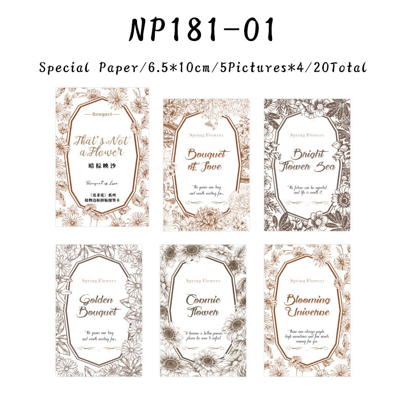 20PCS Purple twilight series note paper