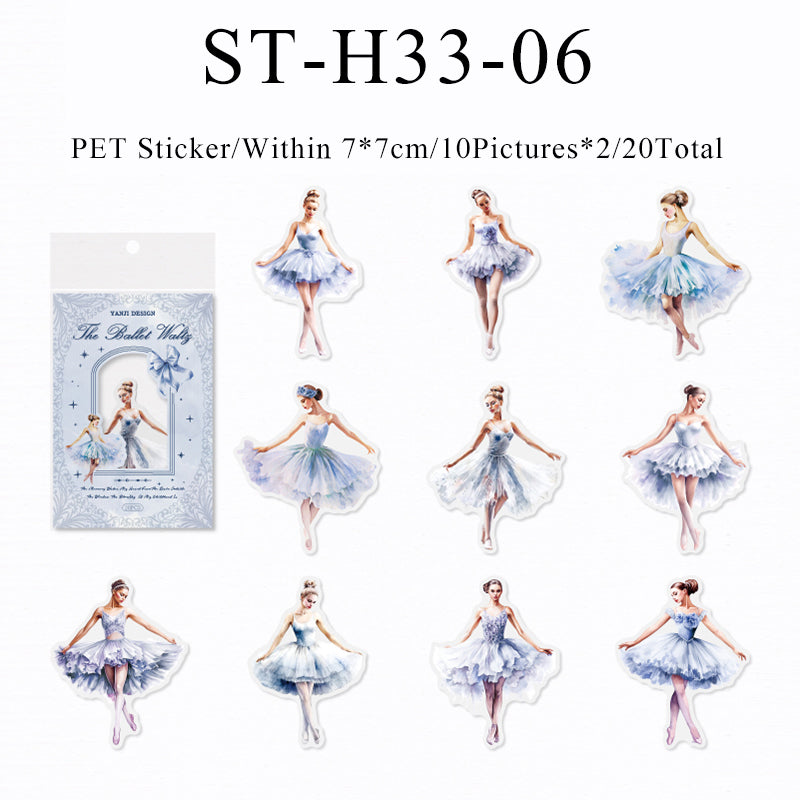 20PCS Ballet Waltz series sticker