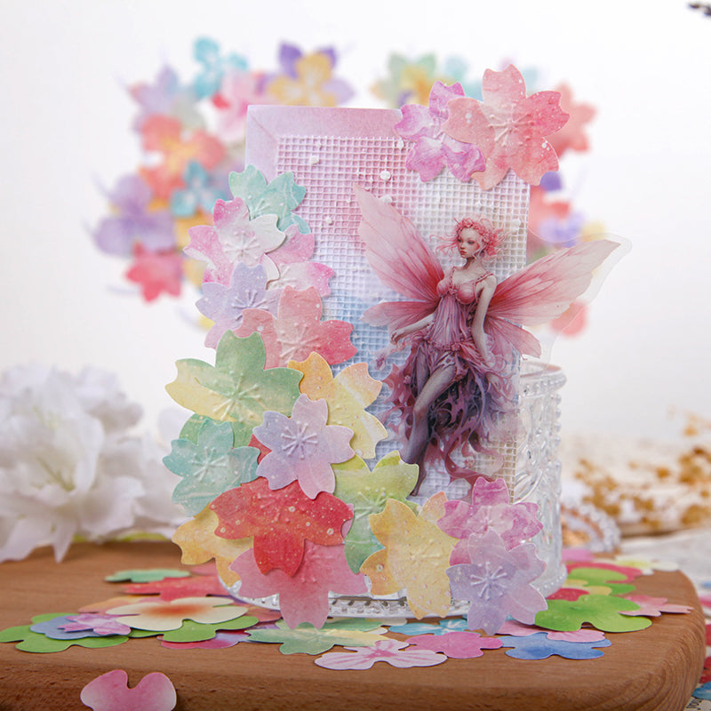 30PCS Spring Flower shadow series material paper