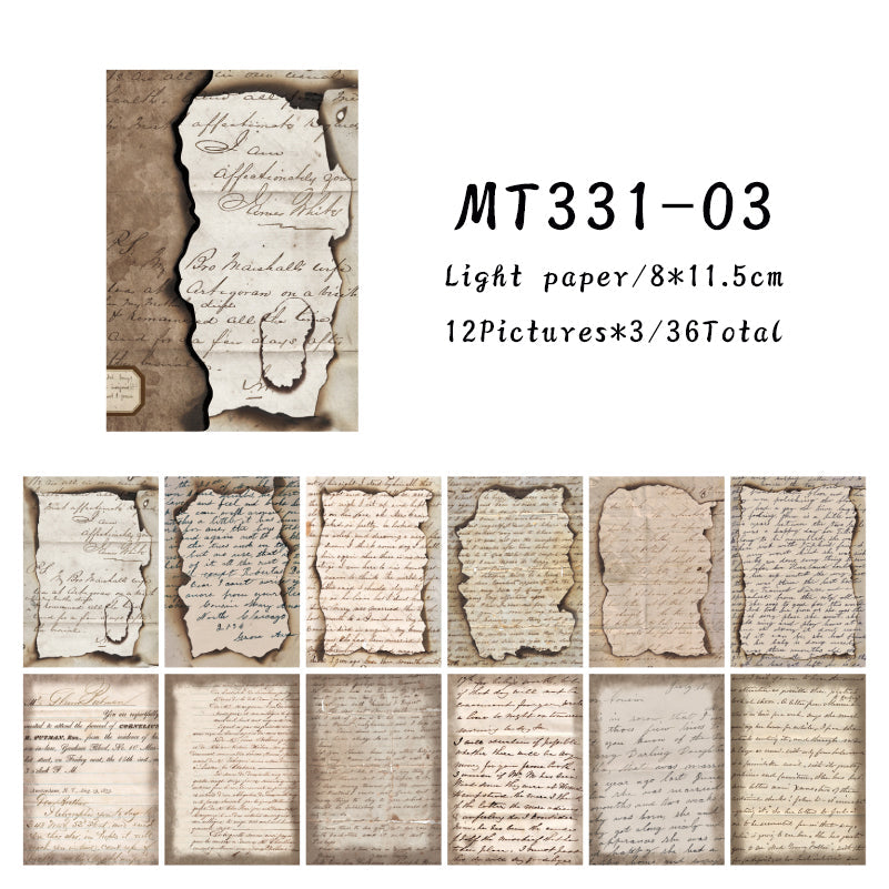 36PCS Forgotten collection Cabinet series material paper