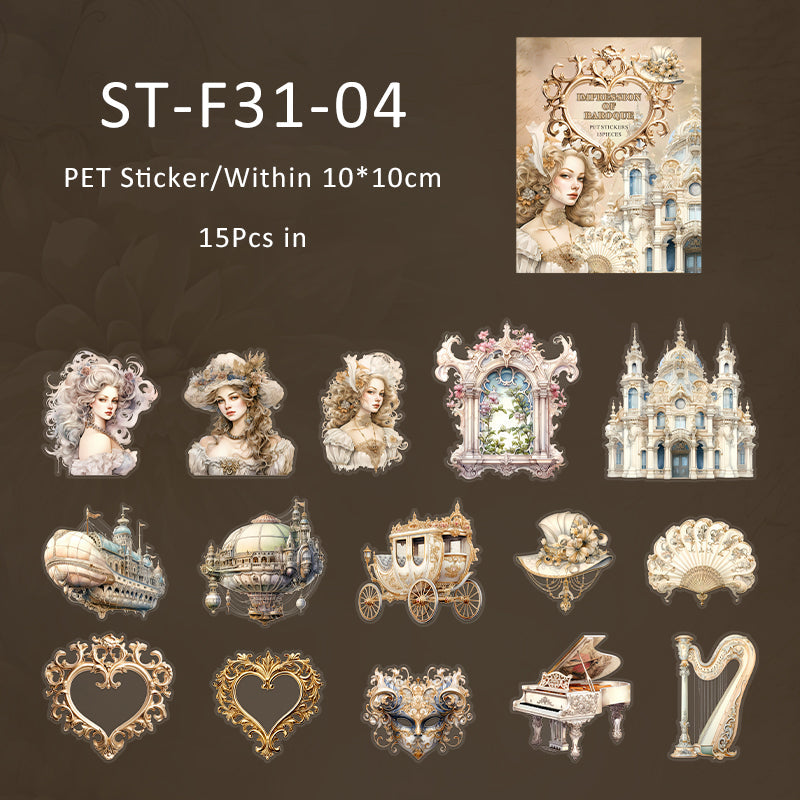 15PCS Impression Of Baroque series sticker