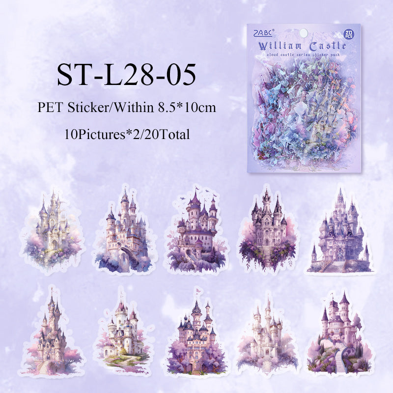 20PCS Castle on Clouds series sticker