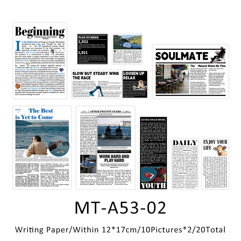 20PCS Weekend briefing Series material paper