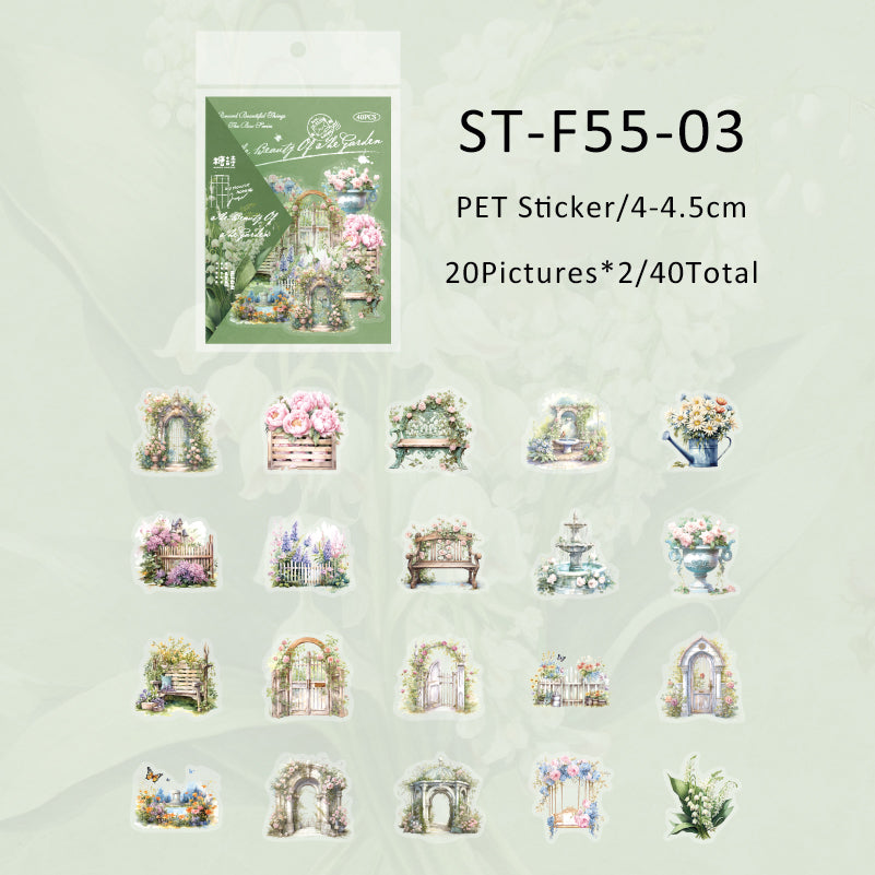 40PCS Beautiful things in the box series sticker