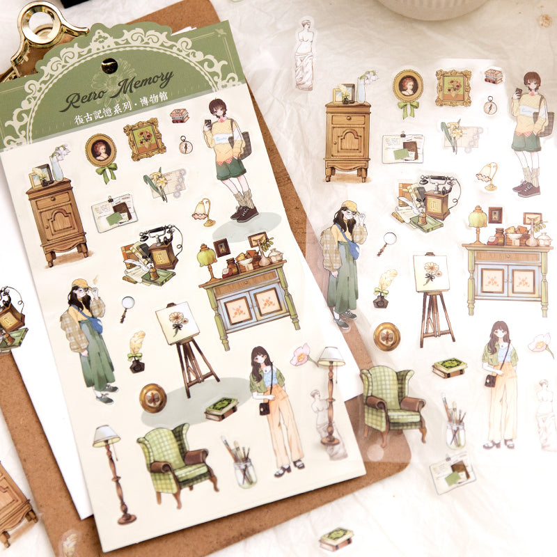 2PCS Vintage Memory Series sticker