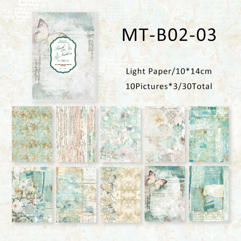 30PCS Inflorescence series material paper