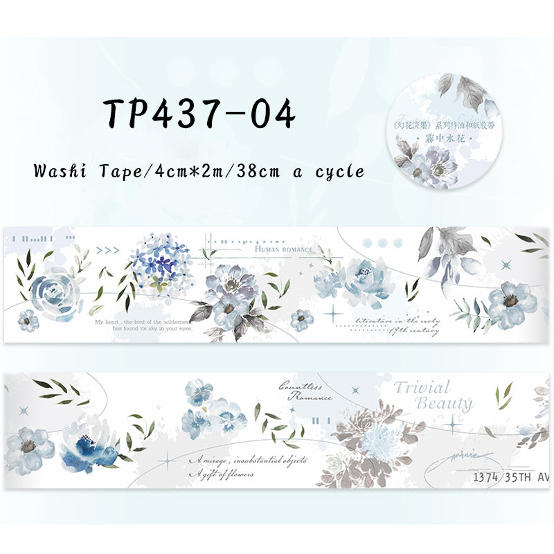 1PCS Magic flower light ink series washi tape