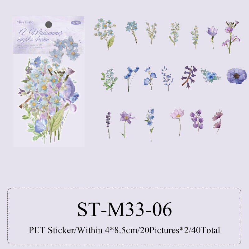 40PCS Mushroom forest series sticker