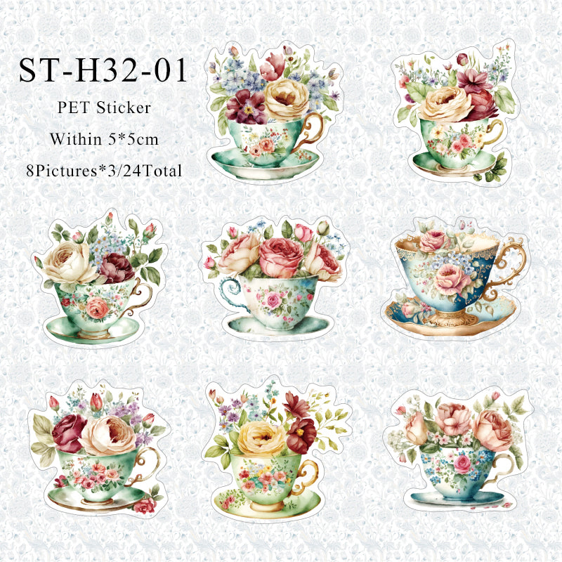 24PCS Years left fragrance series sticker