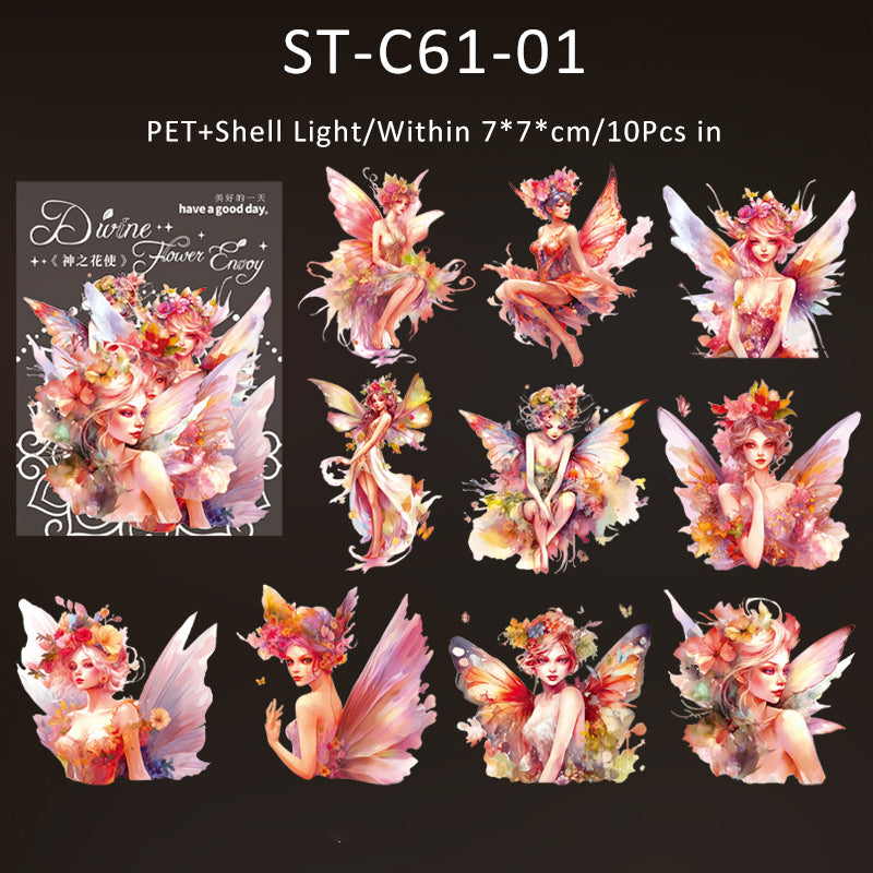 10PCS Divine Flower Envoy series sticker