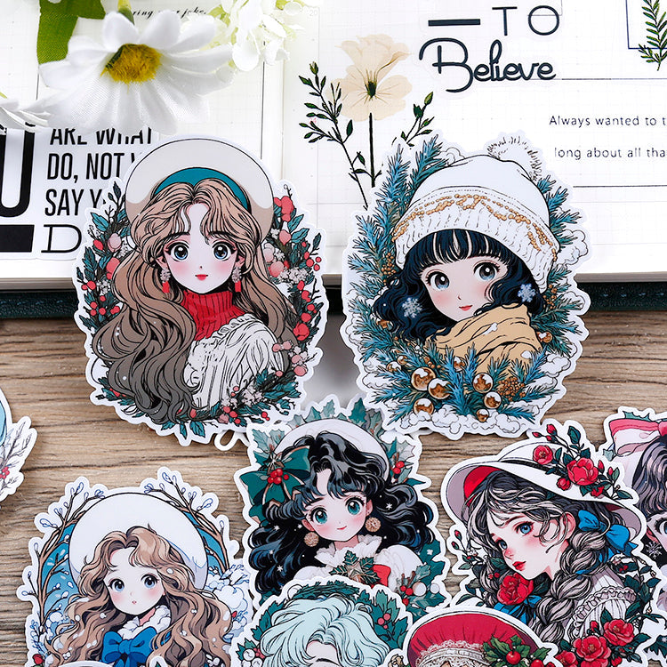 16PCS Christmas Girl Series sticker